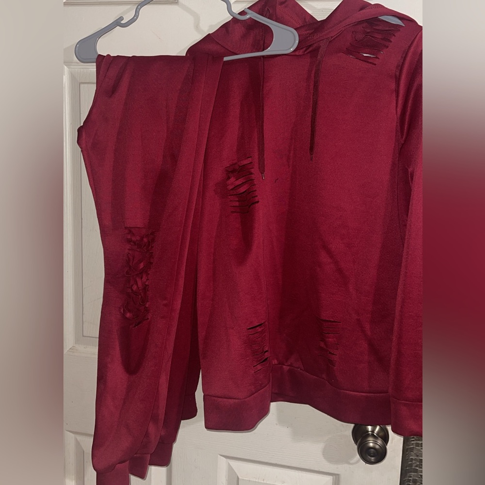 Burgundy two piece set